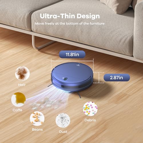 ZCWA Robot Vacuum and Mop Combo, 2 in 1 Mopping Robotic Vacuum with WiFi/App, Robotic Vacuum Cleaner, Schedule Settings, Self-Charging