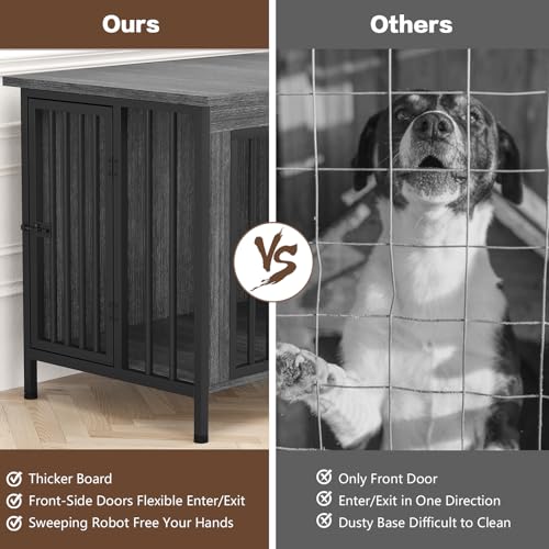 EasyCom 39.96" XL Wooden Large Dog Crate Furniture for Medium and Large Breed