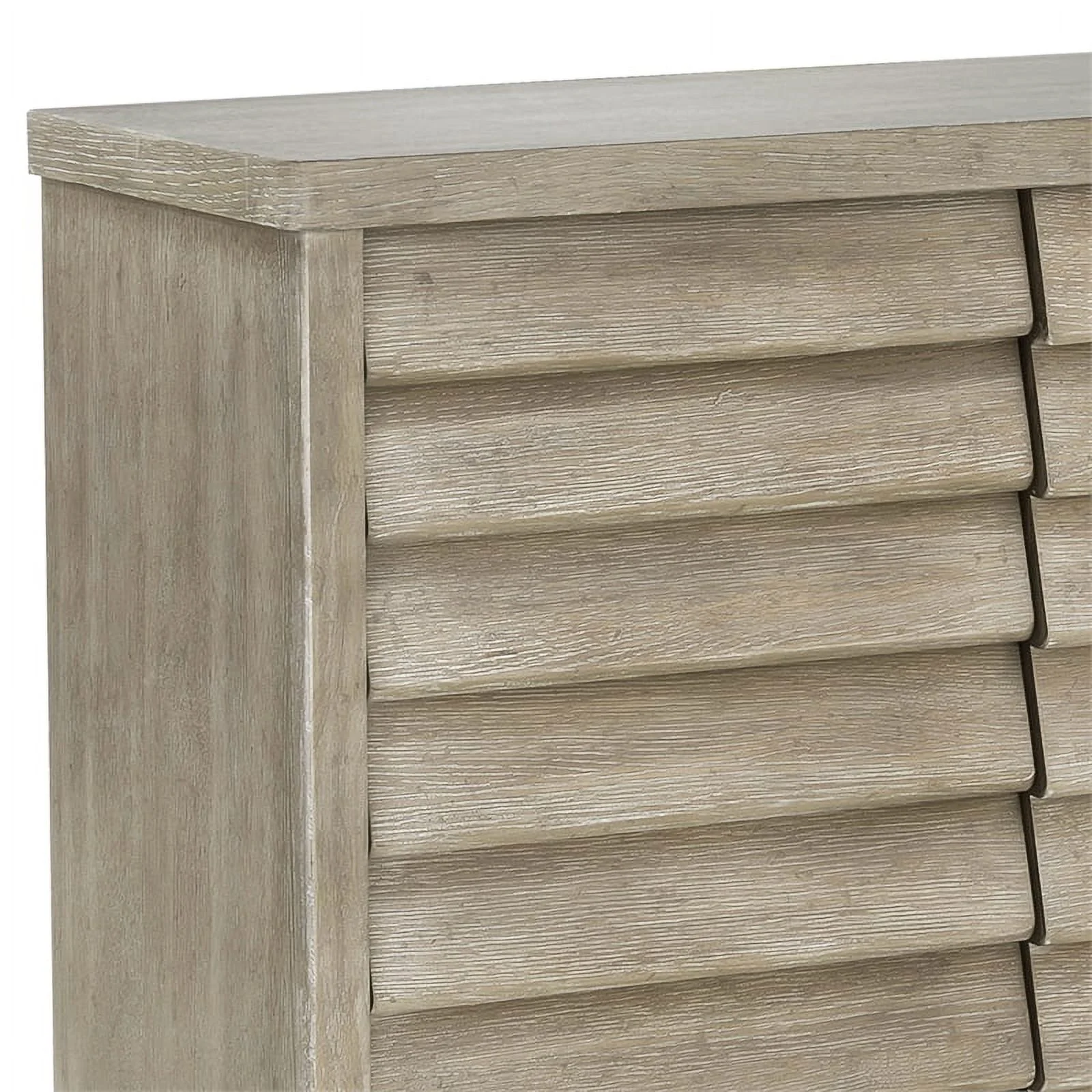 4 Door Wood Credenza with Storage in Natural Sand Finish by Pulaski Furniture