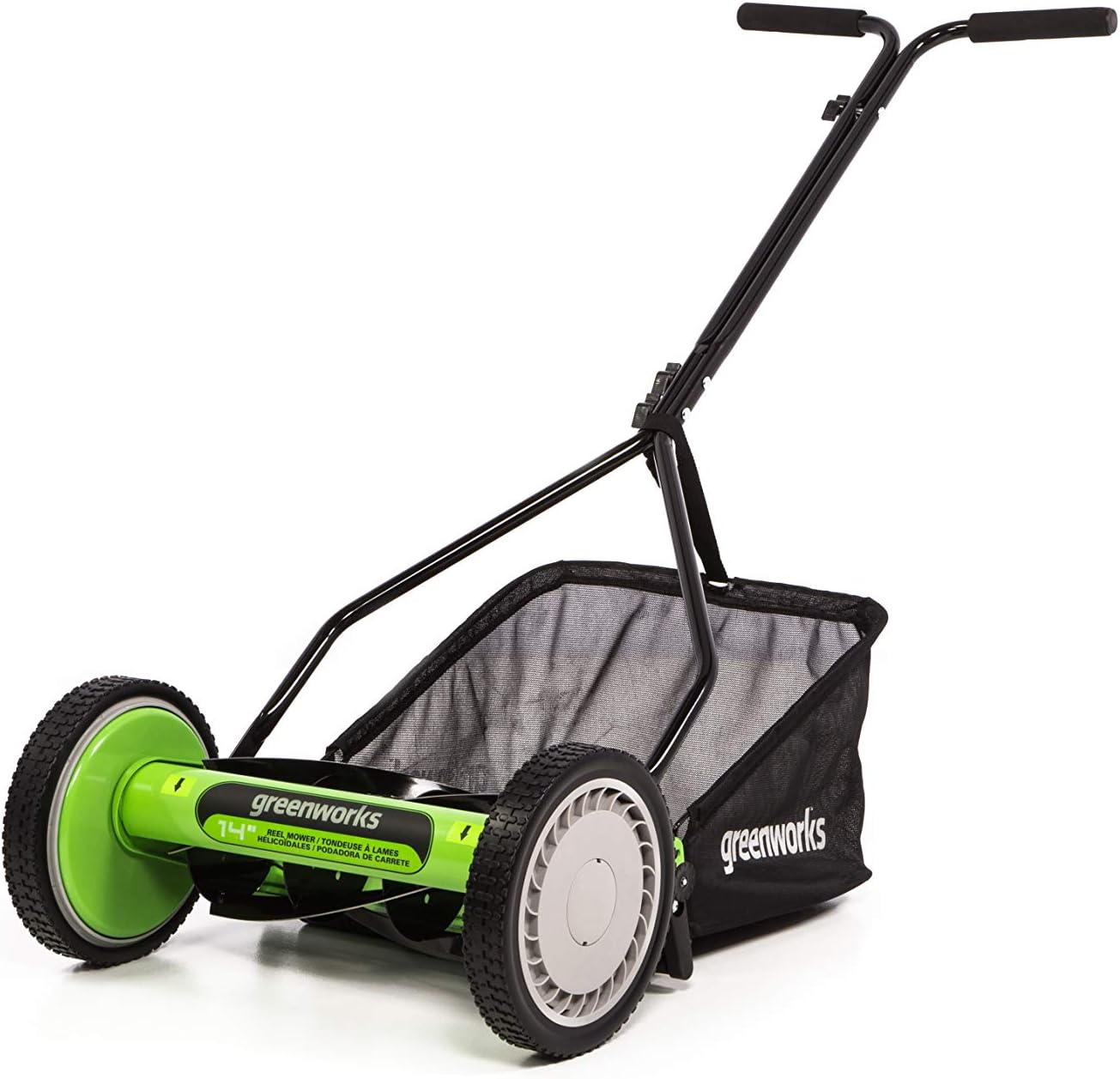 Greenworks 25072 20-Inch 5-Blade Push Reel Lawn Mower with Grass Catcher