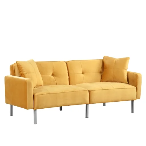 Modern Convertible Folding Futon Sofa Bed for Compact Living Space, Apartment, Dorm