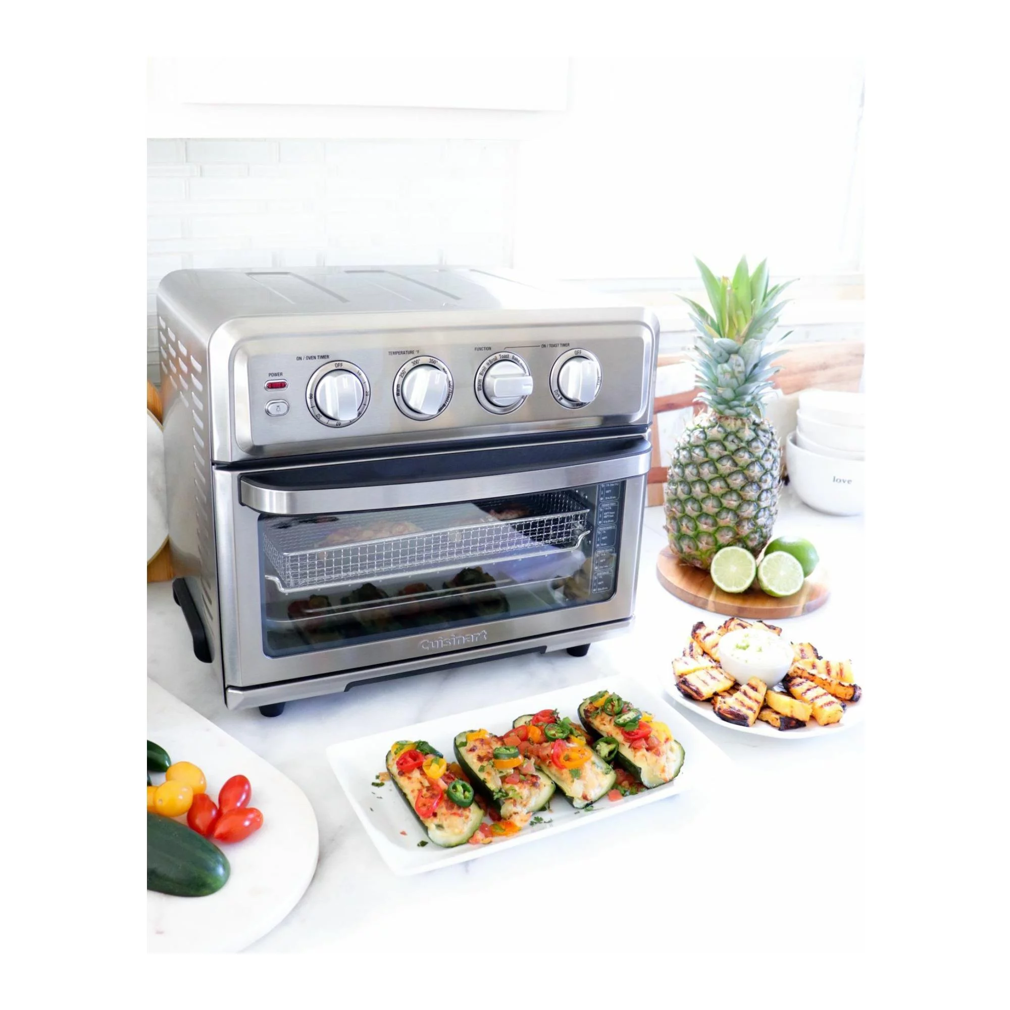 Cuisinart Airfryer Toaster Oven with Grill (Stainless Steel) with Book and Mitt