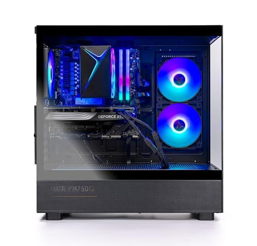 Skytech Gaming Azure 3 Desktop PC, Ryzen 5 9600X 3.9 Ghz (5.4GHz Turbo), NVIDIA RTX 5060 Ti 16GB, 1TB Gen4 NVMe SSD, 16GB DDR5 RAM 5200
