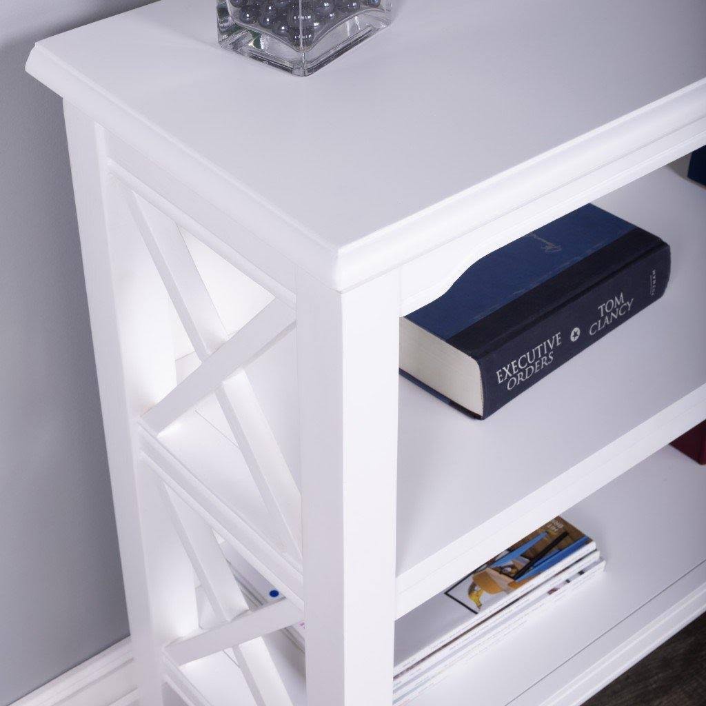 Newport Glossy White Low Bookcase (389557)