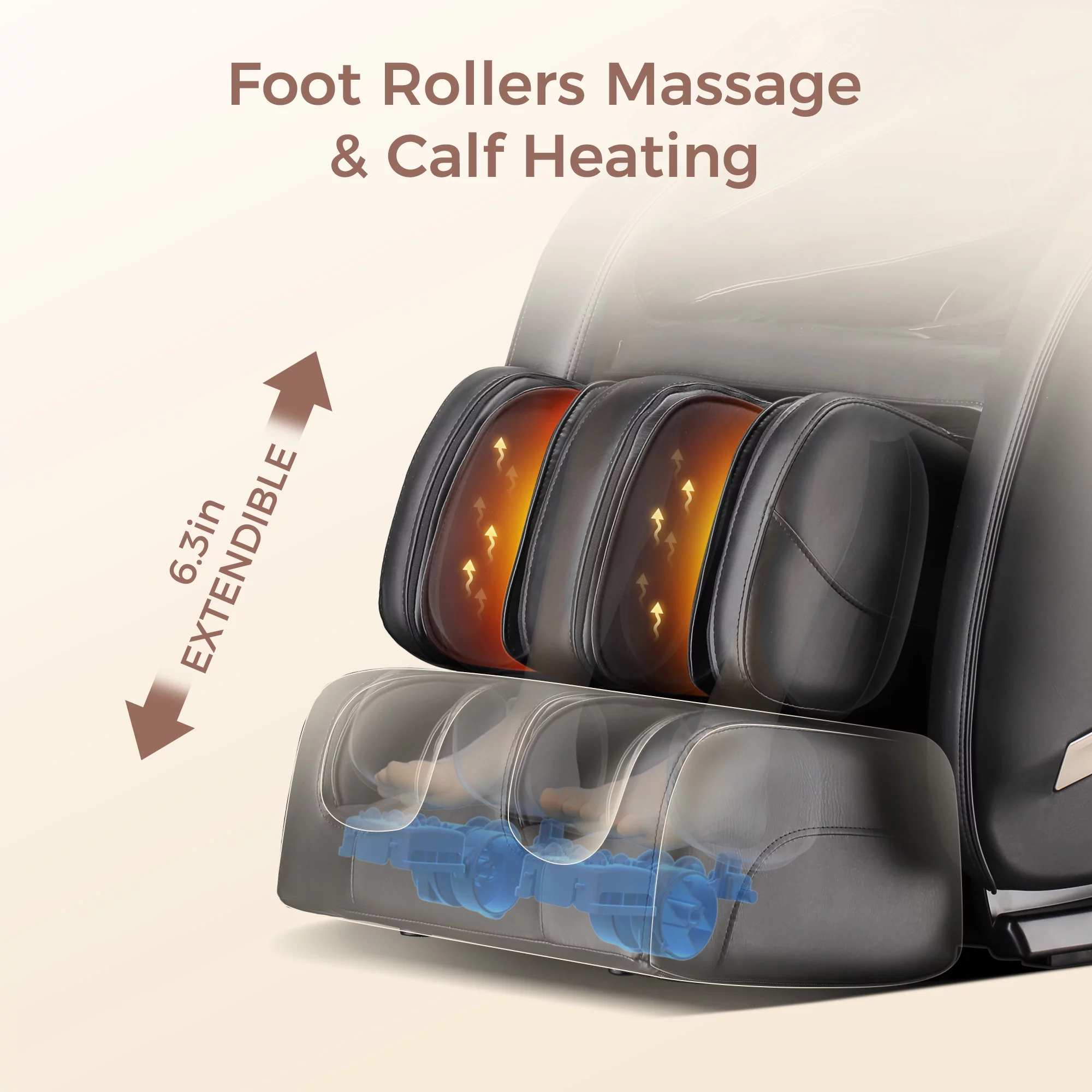 Easpearl 2024 4D Full Body Massage Chair Zero Gravity Shiatsu Recliner with Heat Thai Stretch Black