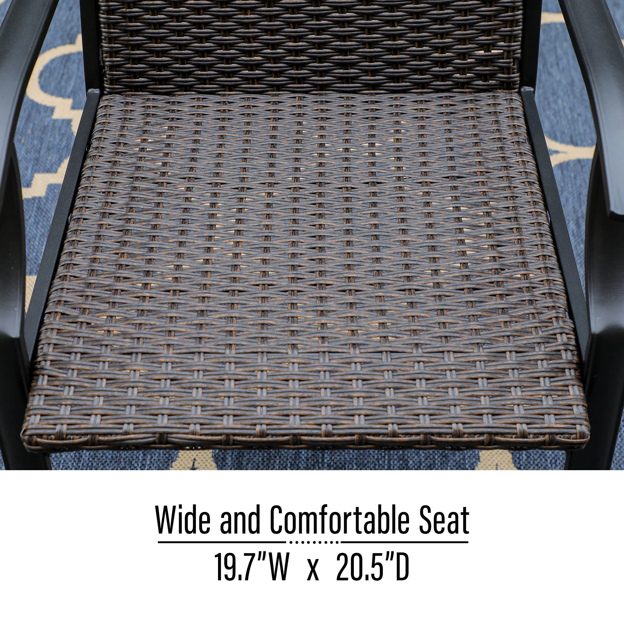 Sophia & William 9 Pieces Wicker Rattan Outdoor Patio Dining Set