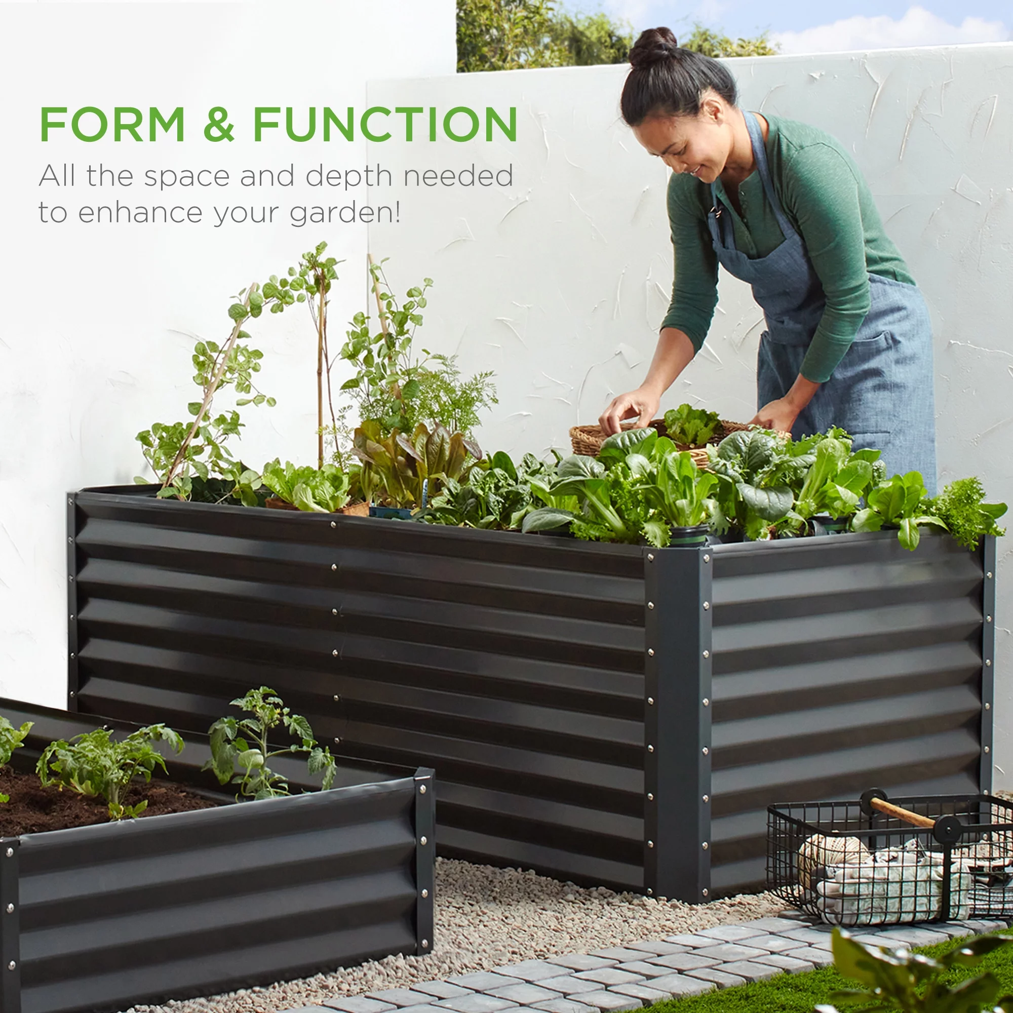 Best Choice Products 6x3x2ft Outdoor Metal Raised Garden Bed, Planter Box for Vegetables, Flowers, Herbs - Gray - Radiant Selections