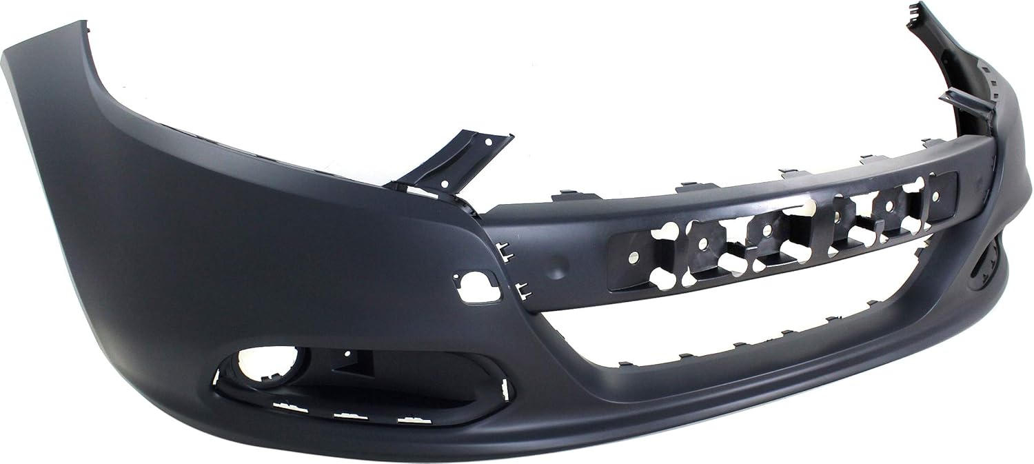 Evan-Fischer Front Bumper Cover Compatible with 2013-2016 Dodge Dart Primed with Tow Hook Holes