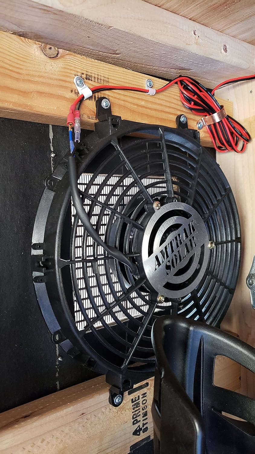 Amtrak Solar 50-Watt Solar Fan with On/Off Switch, Powerful Solar Attic Fan Quietly Cools improves Ventilation & Exhaust your House
