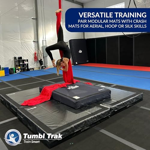Tumbl Trak Modular Practice Mat - 5 Ft x 5 Ft x 8 in Thick - Build Your Own Practice Crash Mat for Gymnastics, Cheerleading, Dance