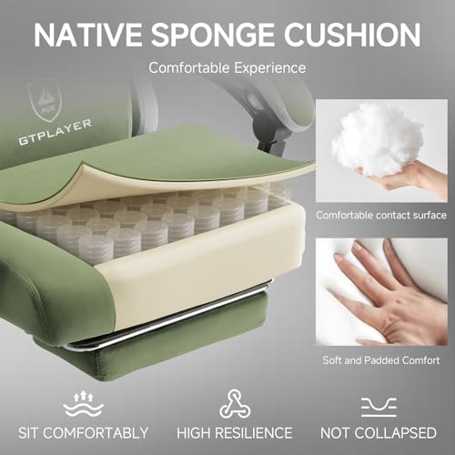 GTPLAYER Office Chair, Gaming Computer Desk Fabric Chair with Footrest