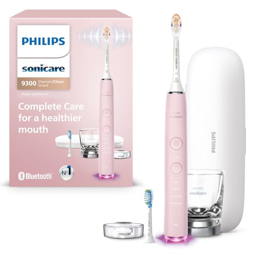 Philips Sonicare DiamondClean Smart 9300 Electric Toothbrush, Sonic Toothbrush with App, Pressure Sensor, Brush Head Detection