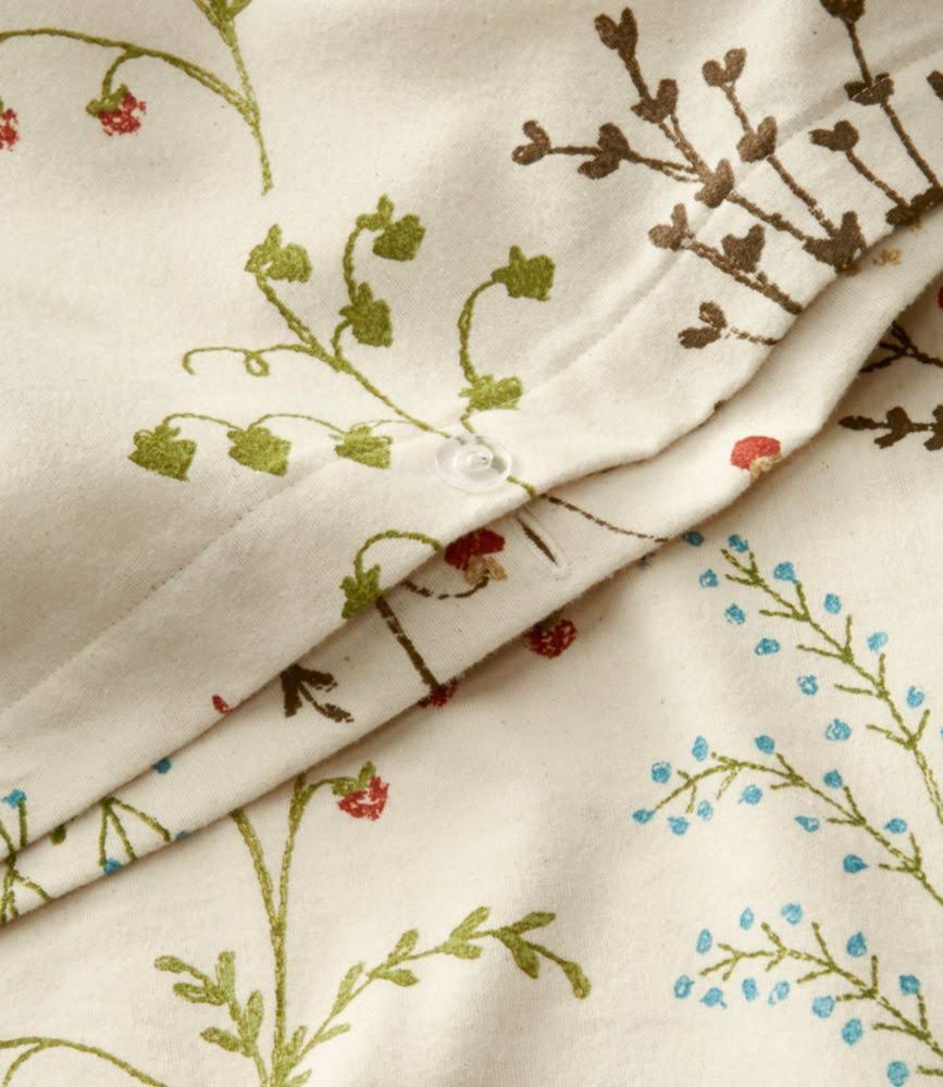 Ultrasoft Comfort Flannel Comforter Cover Collection, Botanical Floral Tan King Size | L.L.Bean
