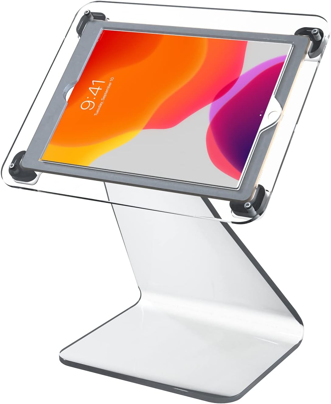 Dual Kiosk Stand – CTA Security Stand with Locking Case, Cable, Stylus and Tether – Compatible with Headphone Jack, iPad 7th/ 8th/ 9th Gen 10.2”