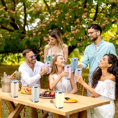 Sieral 36 Packs Stainless Steel Tumbler Bulk with Lid Vacuum Double Wall Insulated Travel Coffee Mug Powder Coated Tumbler Cup for Graduation Wedding