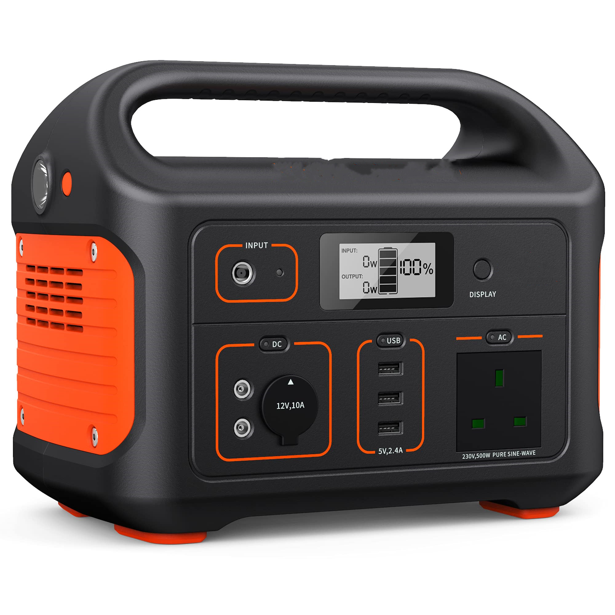 Jackery Portable Power Station Explorer 500, 518Wh Outdoor Backup Mobile Lithium Battery Pack with 230V/500W AC Outlet for holiday RV Camping