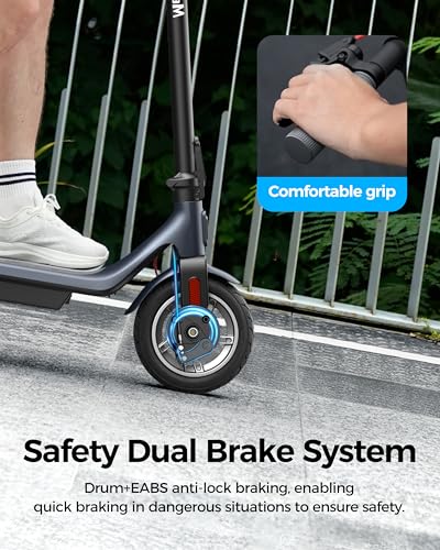 Electric Scooter A6L ECO,Electric Scooter Adults with 10IN Shock Absorbing Tires,10.2AH Big Battery,Max 350W Motor,19 Miles Long Range,APP Control