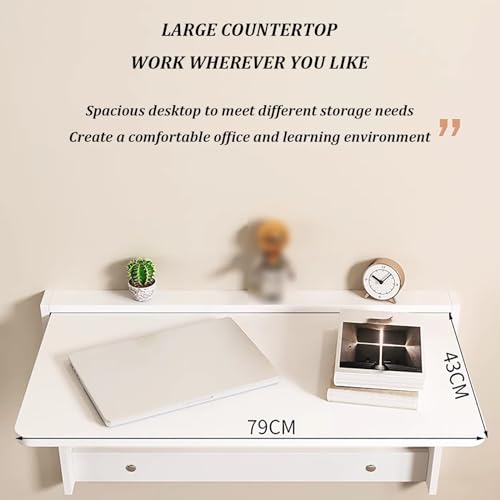 Fold Down Laundry Table,Wall Mounted Desk Folding,Folding Wall-Mounted Drop-Leaf Table,Space Saving,for Kitchen Laundry Room Bathroom Bedroom