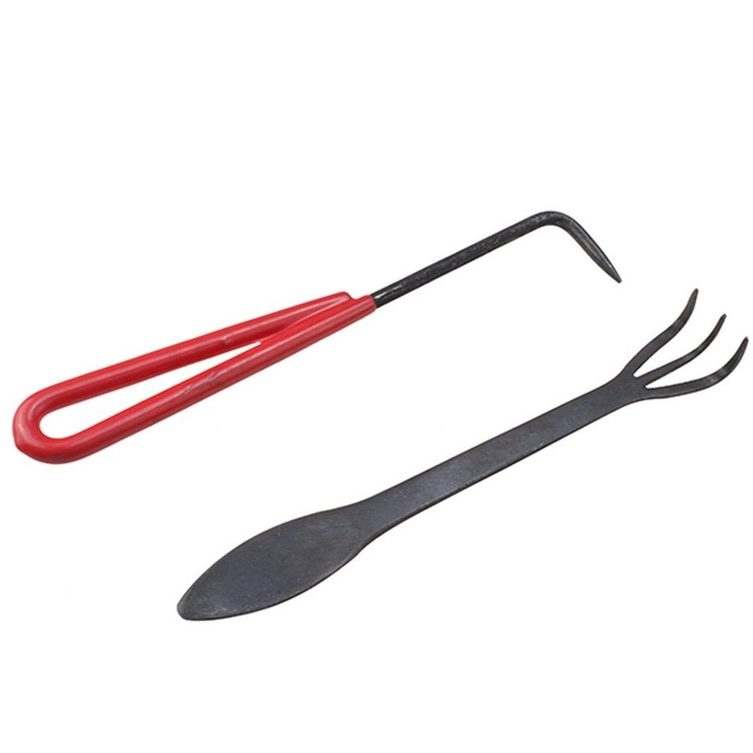 Image Carbon Steel Bonsai Tool Set 10-Pc Master Professional Shear and Brush Kit with Roll Wires in Heavy Duty Nylon Case