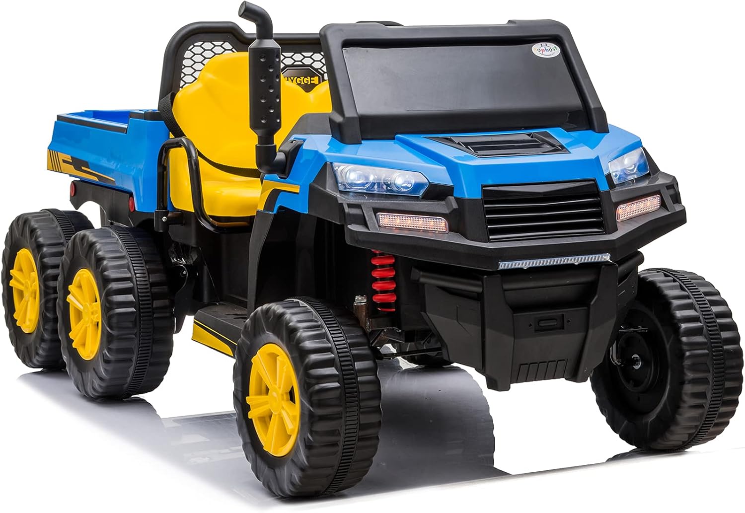 sopbost 2 Seater Ride On Car Ride on Dump Truck 12V 14Ah 4WD Battery Powered Ride On Tractor with Remote Control 6 Wheels Electric Ride on Toys Truck