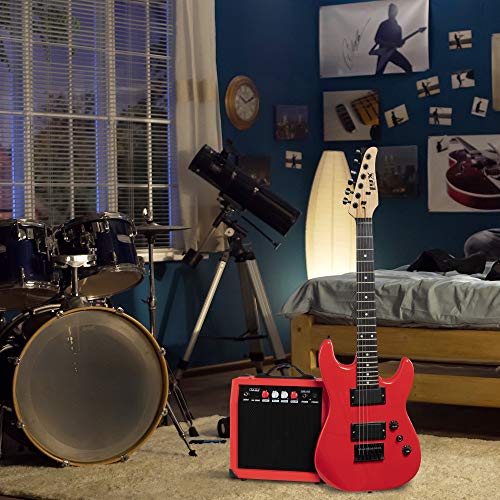 LyxPro 36 Inch Electric Guitar and Kit for Kids with 3/4 Size Beginner’s Guitar, Amp, Six Strings, Two Picks, Shoulder Strap, Digital Clip On Tuner