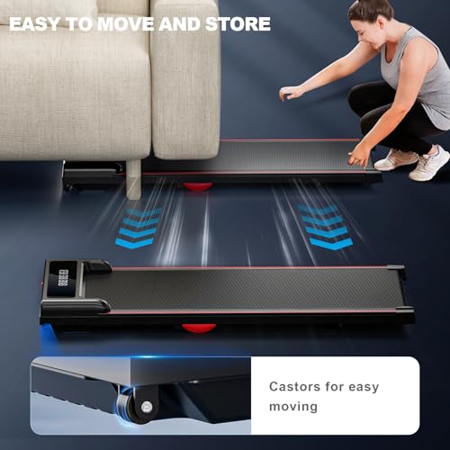GORISE Walking Pad, Under Desk Treadmills for Home, Walking Pad with Incline, Treadmills with Remote Control APP LED Display