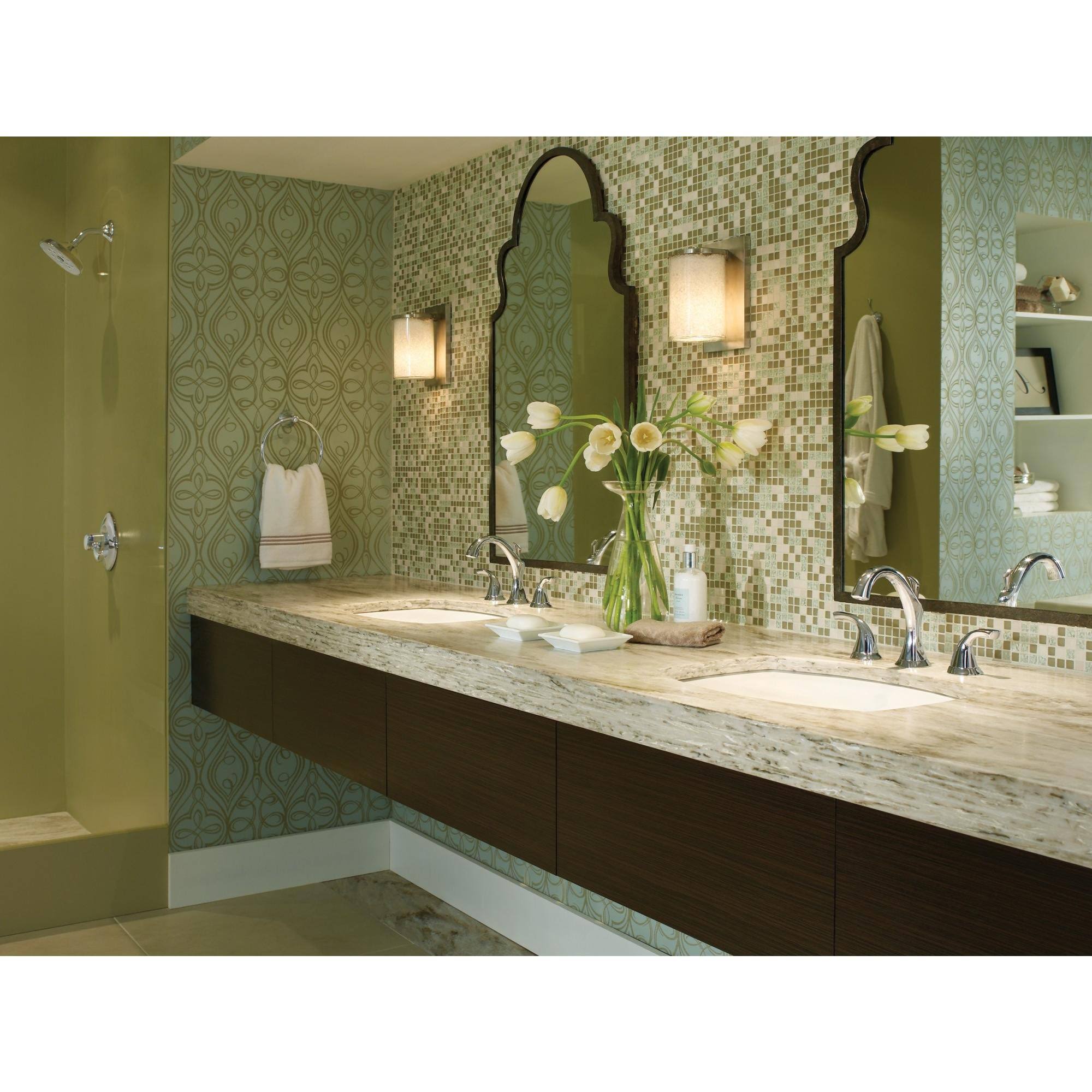 Delta 3592LF-SS Addison Two Handle Widespread Bathroom Faucet Stainless