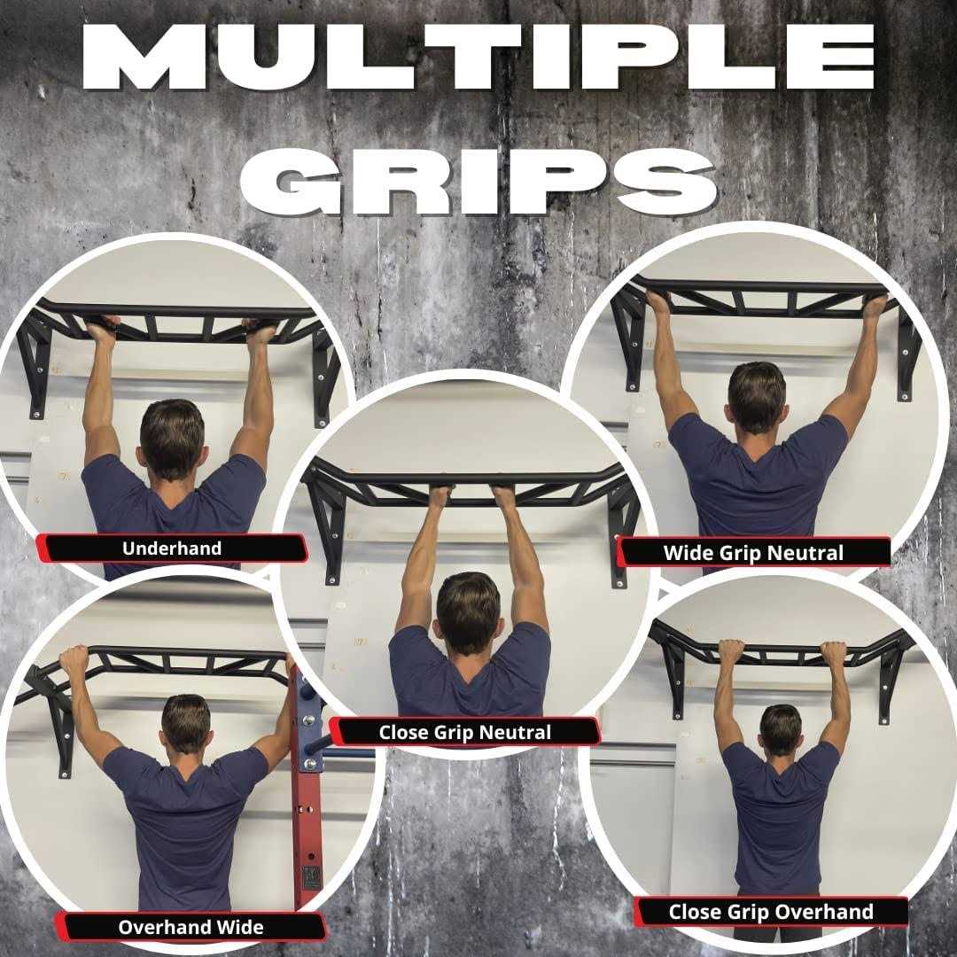 Gronk Fitness Ceiling Mounted Multi-Grip Chin Up Bar Pull-Up Bar For Home - Sports Supplies Online Store