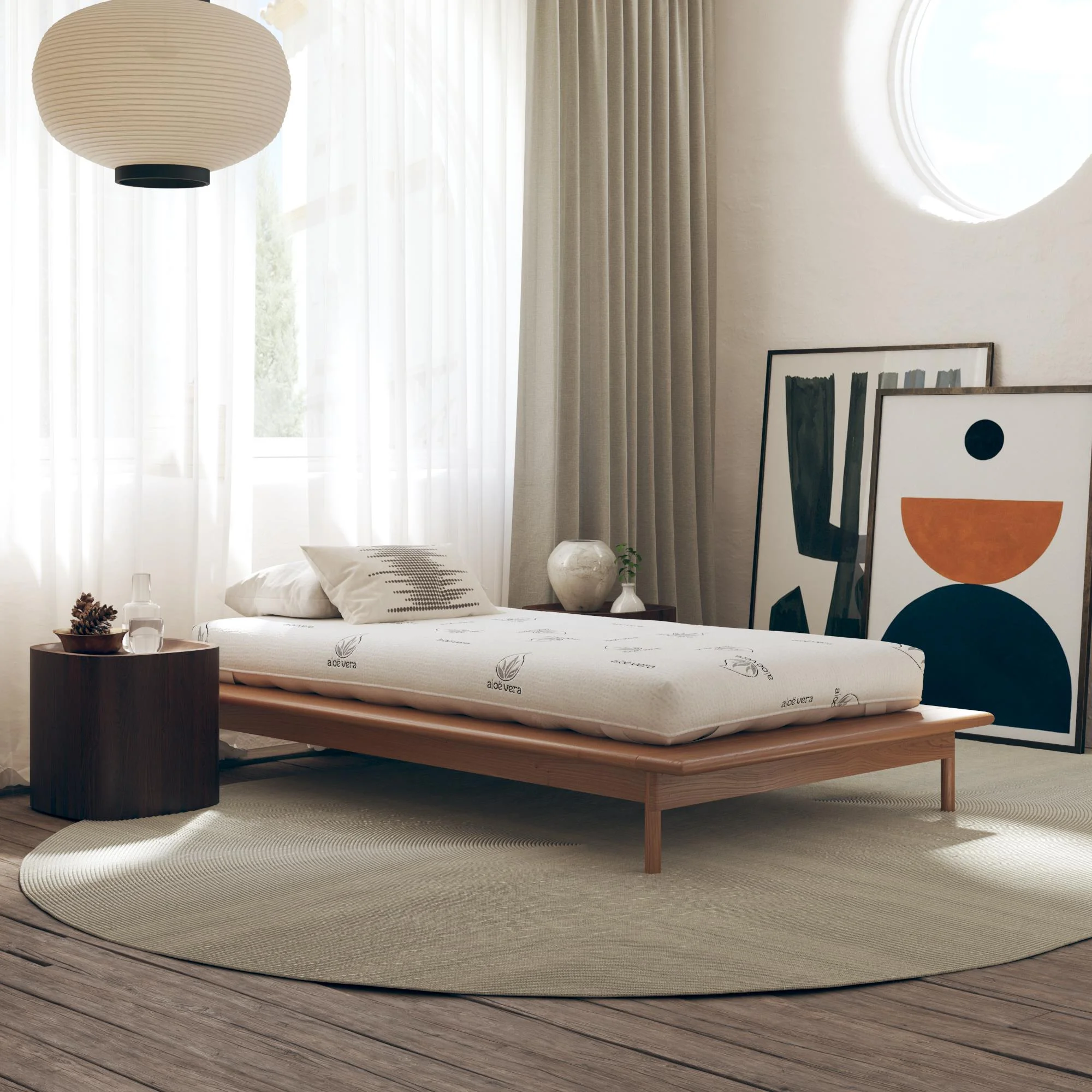 Signature Sleep Honest Elements 7" Natural Wool Mattress with Organic Cotton and Micro Coils, Twin Size, [bed_twin] - Curated Treasures Market