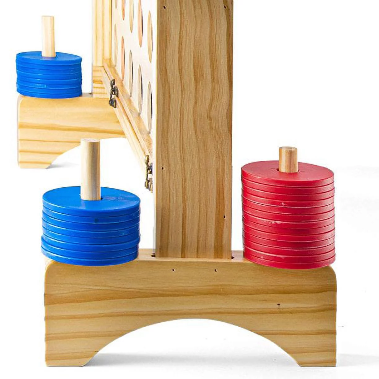 Prextex Giant Connect 4 Game - 4 in A Row Wooden Family Game Indoor/Outdoor Use, in Order to Win Connect the 4 | Four in a Row Family Game