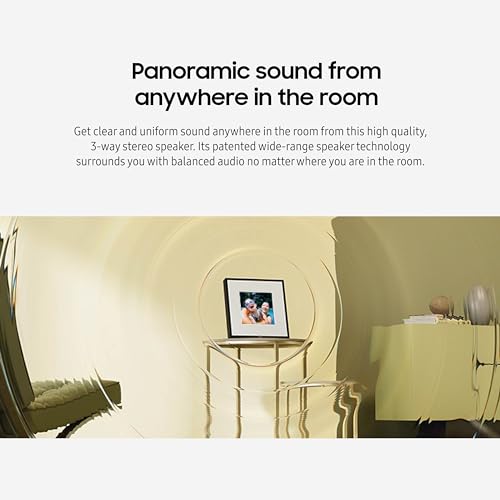 Samsung LS60D Music Frame Smart Speaker with Dolby Atmos Audio, Q-Symphony, Customizable Design, Wide Range Sound