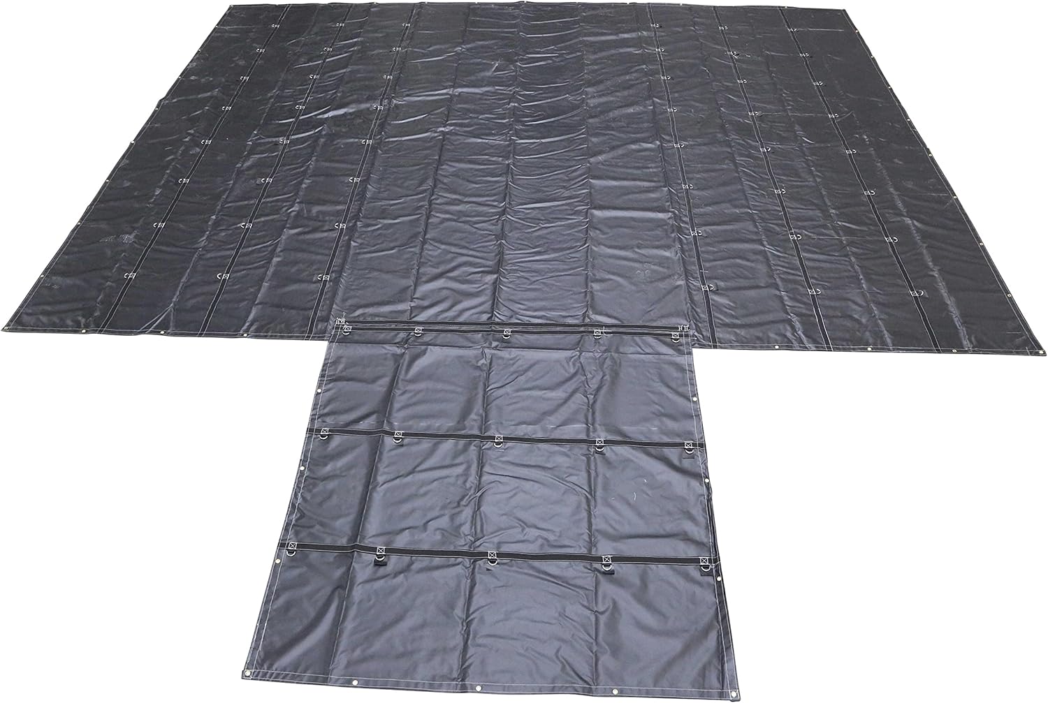 US Cargo Control Lightweight Lumber Tarp - 24 Feet x 18 Feet with 8 Foot Drop and Flap - Durable Protection for Your Flatbed Trailer Cargo