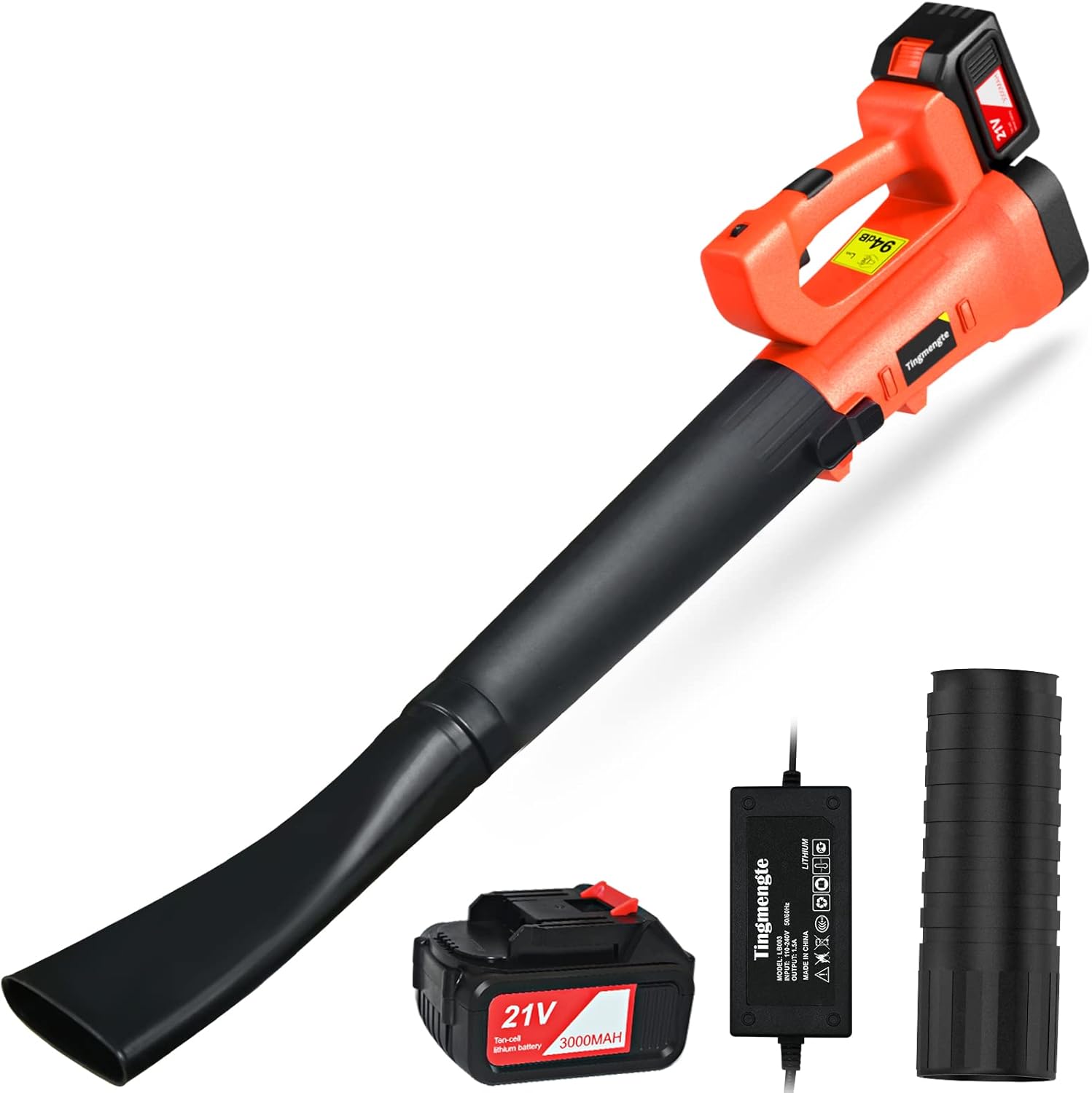 Leaf Blower, 460CFM 170MPH Leaf Blower Cordless with Battery and Charger, 6 Speeds Dial Electric Leaf Blower for Lawn Care