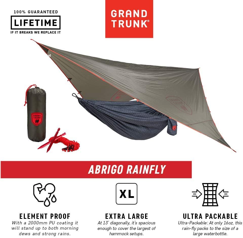 Grand Trunk | Abrigo Rain Fly and Shelter | Large Lightweight All-Weather Waterproof Shelter | Camping and Hammock Gear Pack of 2