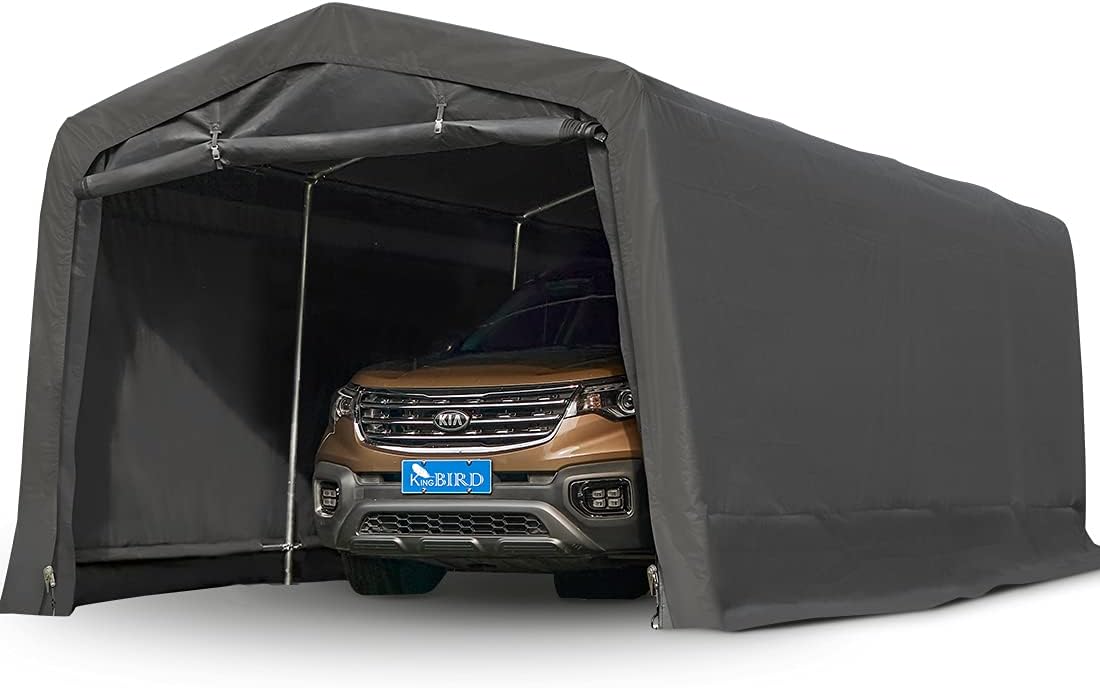 KING BIRD 13' x 20' x 12' Heavy Duty Anti-Snow Carport for SUV, Full-Size Truck and Boat, Outdoor Car Canopy Boat Shelter with Reinforced Ground Bars