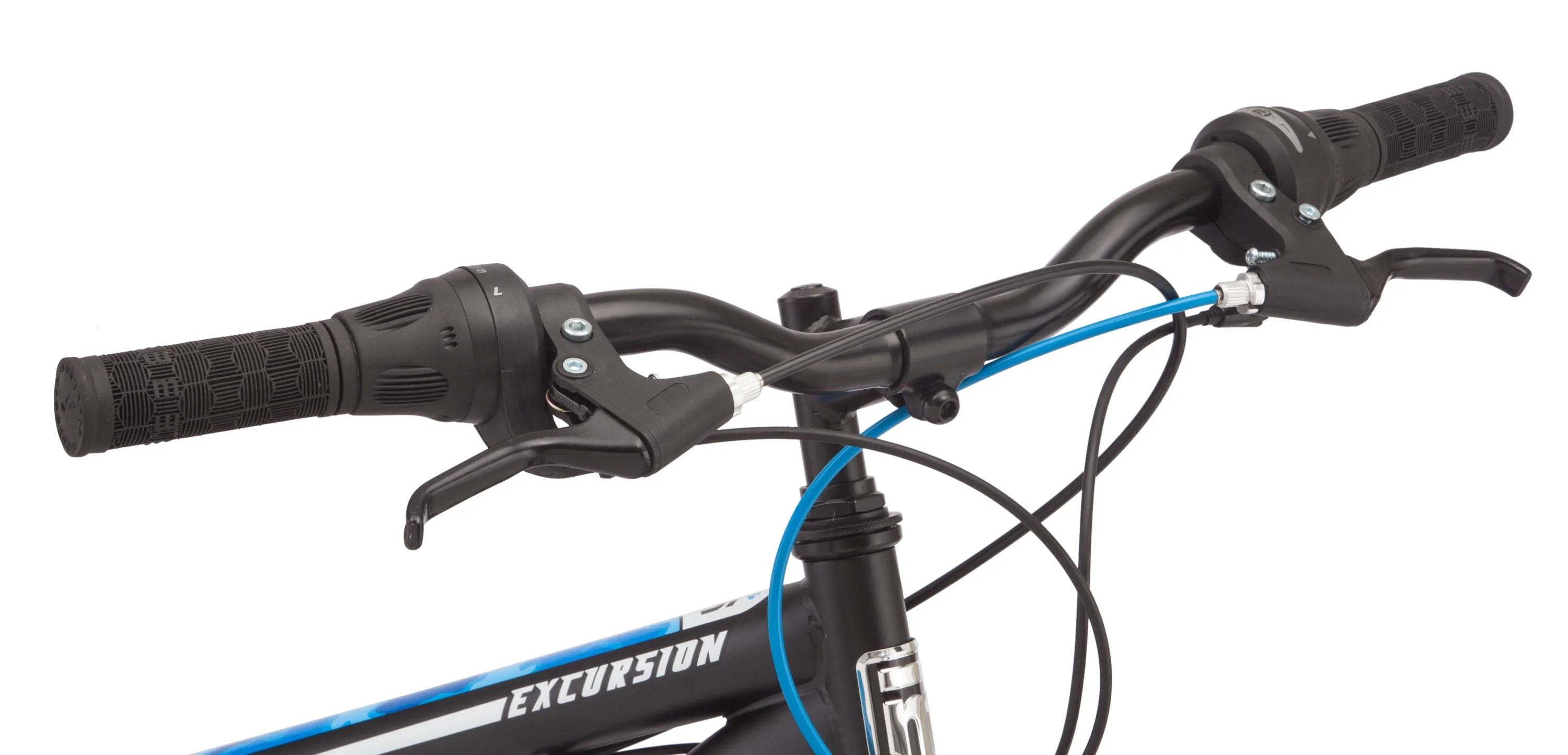 Mongoose Excursion mountain bike, 24-inch wheel, 21 speeds, boys, black