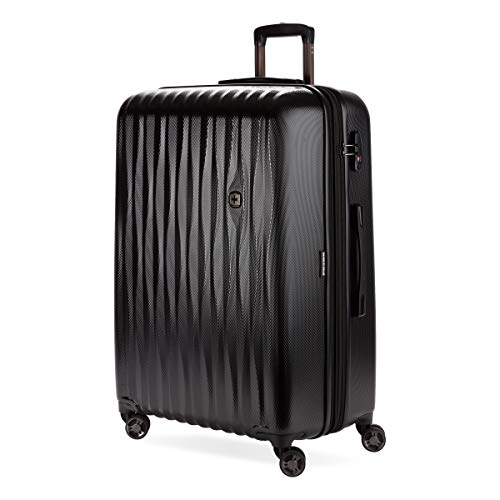 SwissGear 7272 Energie Expandable Hardside Luggage with Spinner Wheels and TSA Lock, Gunmetal, Carry-On 19-Inch