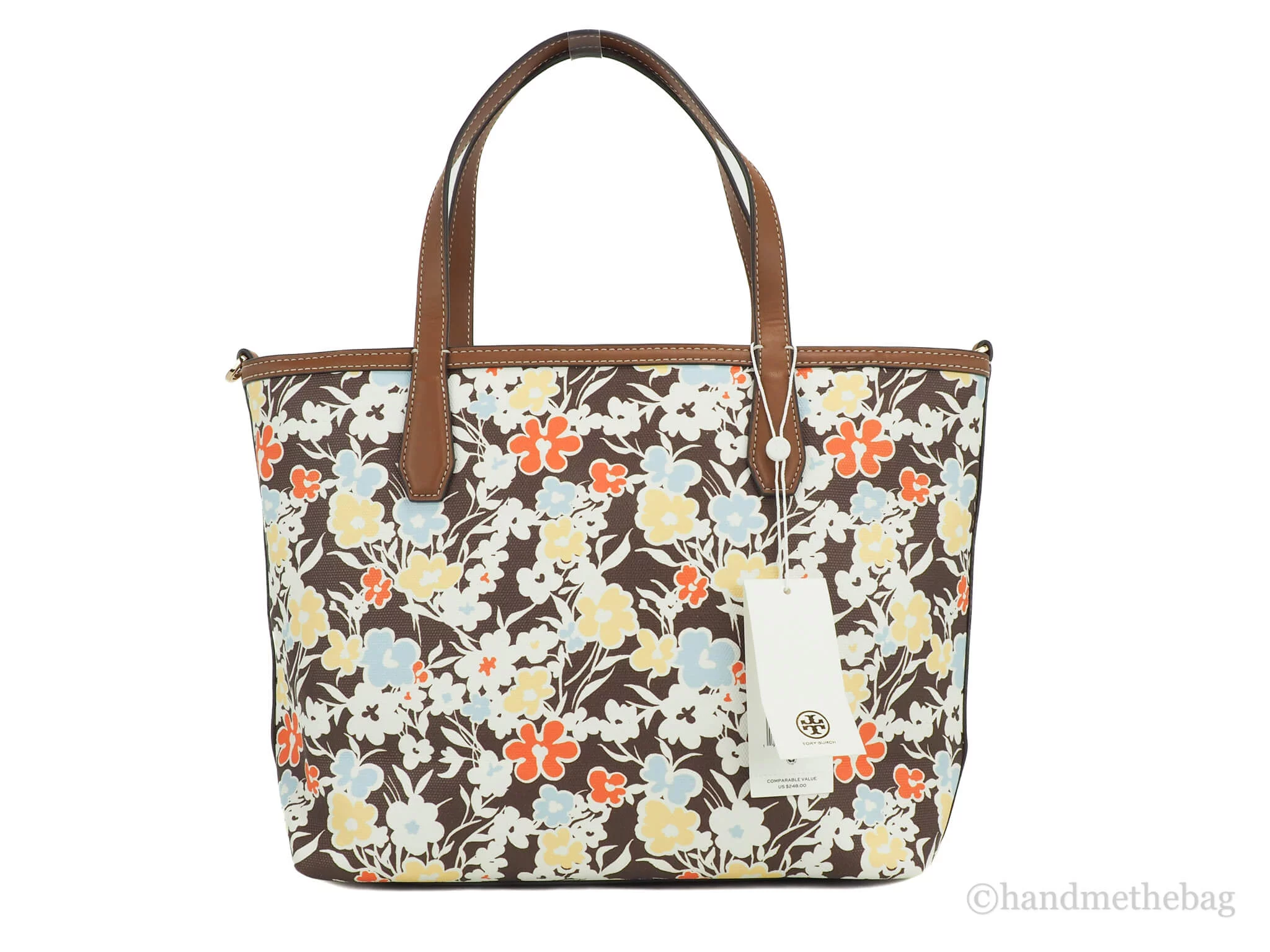 Tory Burch (88132) Kerrington Small Reverie Floral Print Coated Canvas Tote Bag