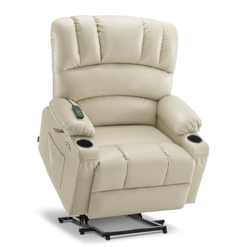 MCombo Oversized Power Lift Recliner Chair for Elderly, Lift Chair with Heat and Massage, Lift Recliner for Big and Tall, Cup Holders