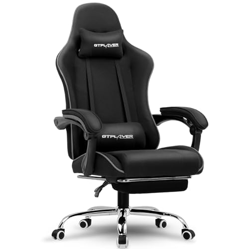 GTPLAYER Gaming Chair, Computer Chair with Footrest and Lumbar Support