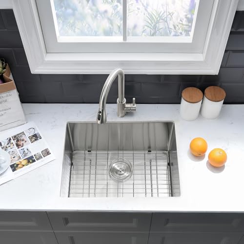Stainless Steel Laundry Sink Undermount-VASOYO 23x18x13 Undermount Laundry Sink Stainless Steel Utility Sink 16 Gauge Single Bowl Laundry Room Sink