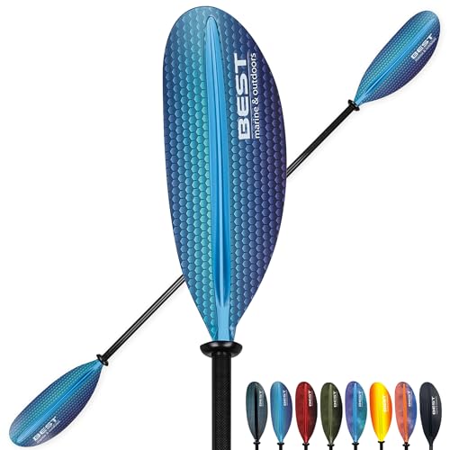Best Marine and Outdoors Kayak Paddle, Carbon Fiber Shaft & Fiberglass Reinforced Polypropylene Blades, 220cm, 234cm, 250cm