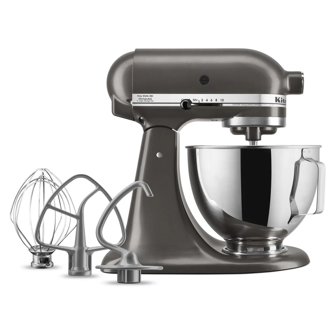 KitchenAid® Deluxe 4.5 Quart Tilt-Head Stand Mixer, Silver, KSM97