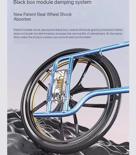 Reclining High Back Manual Wheelchair with Adjustable Leg Rest&Reversible Foot Pedal,90-150° Five-Speed Adjustment