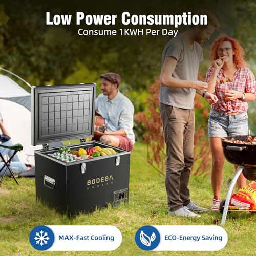 BODEGA 12 Volt Refrigerator, 43L Protable Freezer Car Fridge