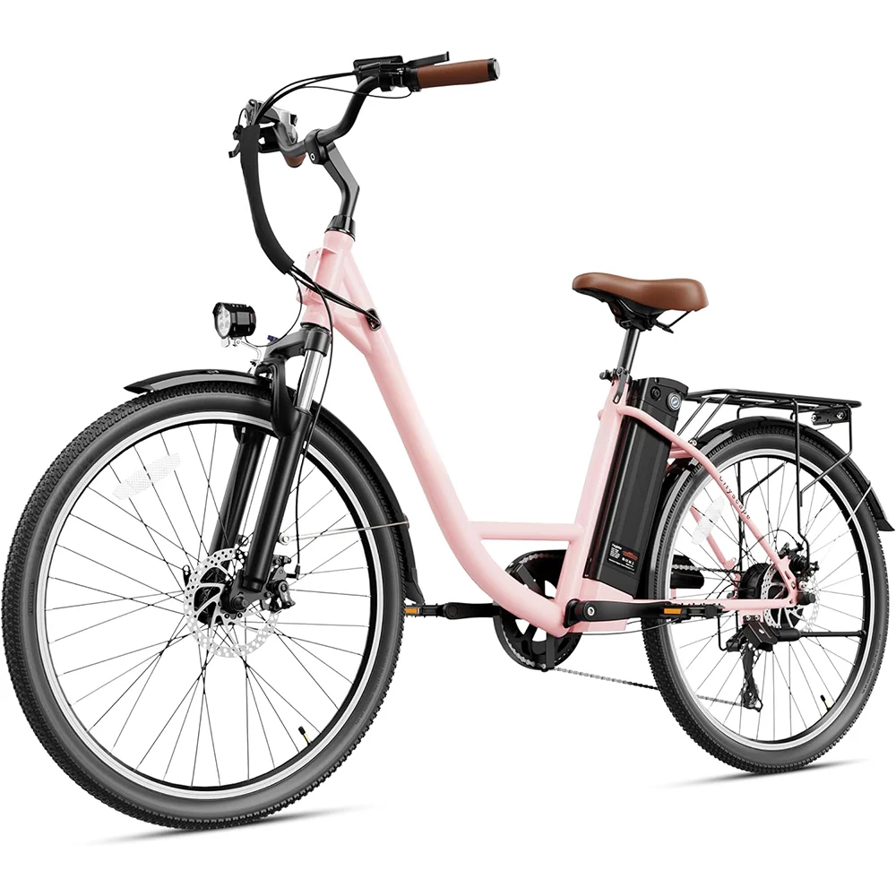 Yoloway Cityscape Electric Bike for Adults, 350W Electric Bike with 36V 10Ah Removable Battery