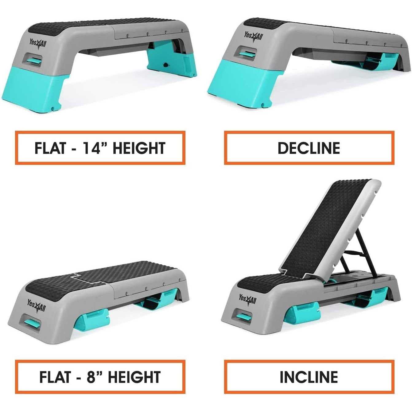 Yes4all Multifunctional Fitness Aerobic Step Platform/Aerobic Deck - Sports Supplies Online Store