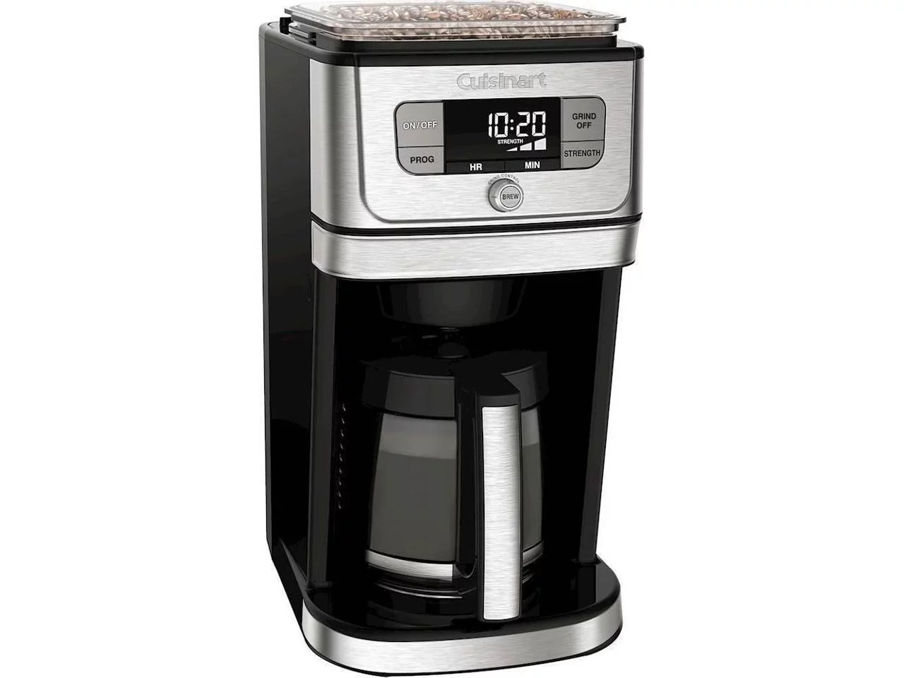 Cuisinart Grind & Brew™ 12 Cup Coffeemaker, Silver and Black
