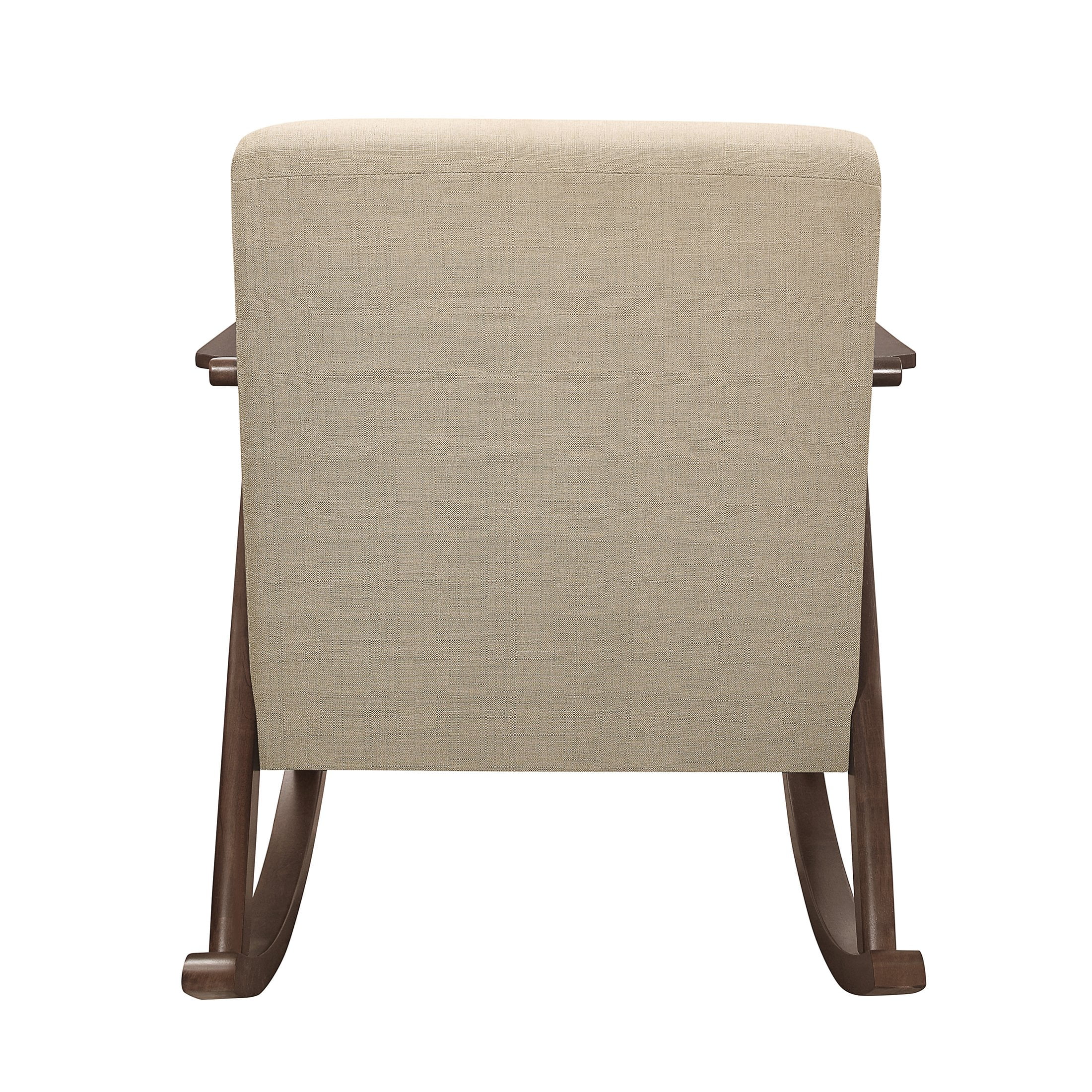 OakvillePark Hamilton Fabric Upholstered Rocking Chair, Light Brown