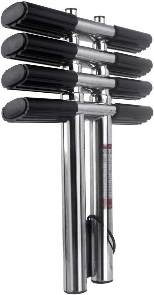 4 Step Dive Ladder Stainless Steel Telescopic Boat Ladder Dual Vertical Ladder for Marine Yacht Camper RV